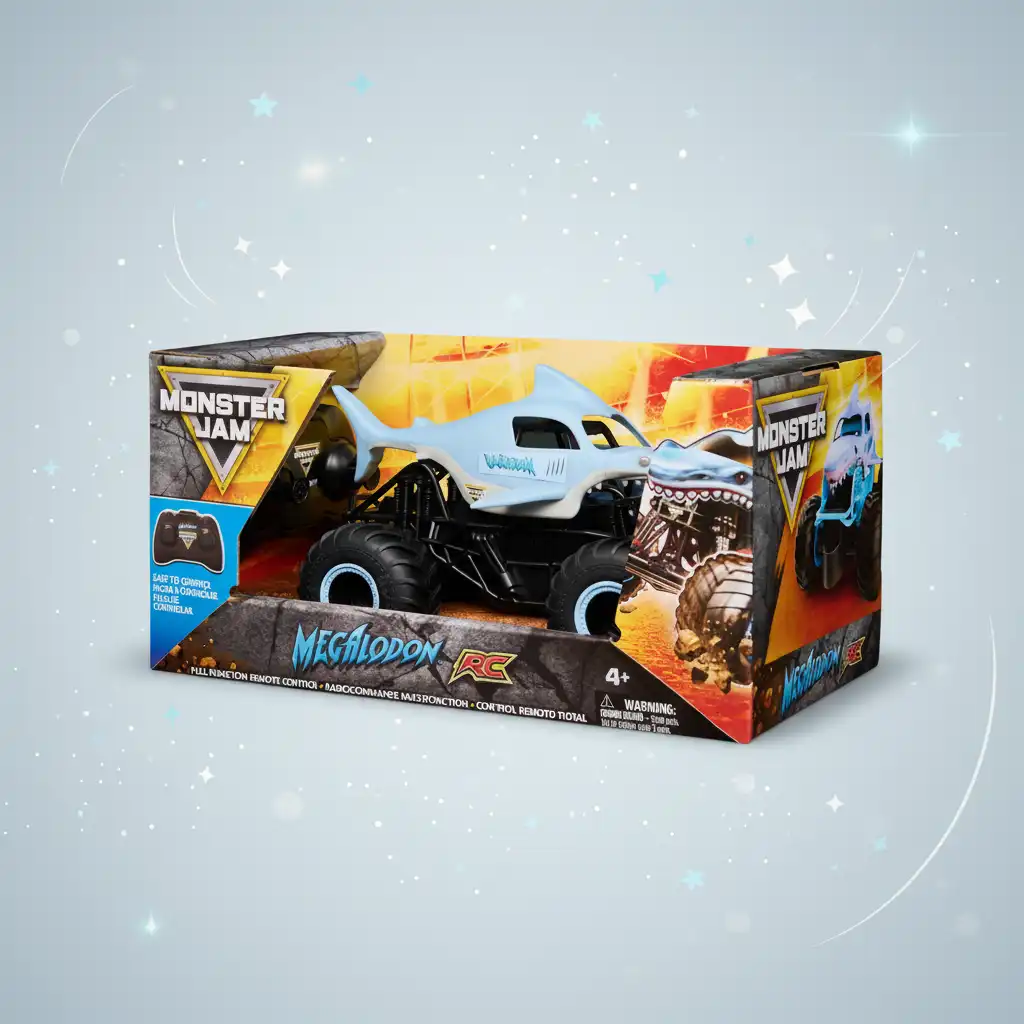 Präzise Verarbeitung und authentische Details des Fahrgestells von Monster Jam.
