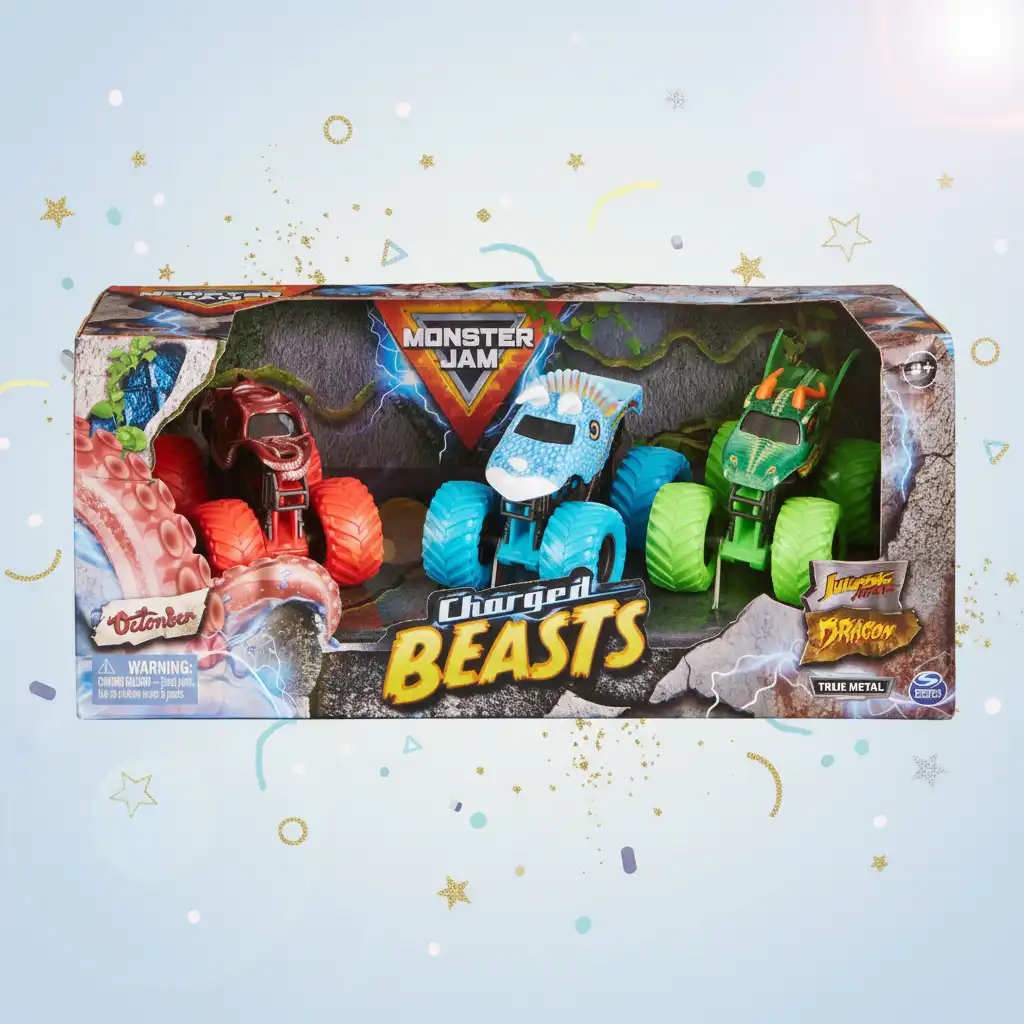 Entfessle die bestiale Kraft mit den legendären Monster Jam Trucks.
