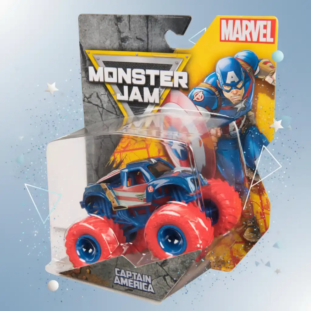 Erweitere deine Sammlung mit der einzigartigen Verbindung von Marvel und Monster Jam.