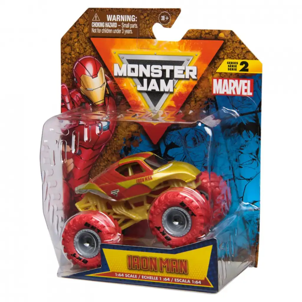 Erleben Sie endlose Action mit Iron Man in der Arena Monster Jam.