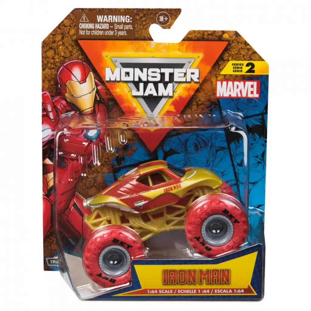 Detailreiche Verarbeitung des Metall-Monstertrucks mit authentischen Elementen.