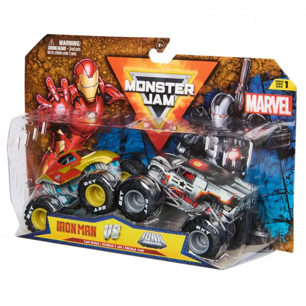 Erlebe den epischen Kampf zwischen Iron Man und War Machine auf vier Rädern.