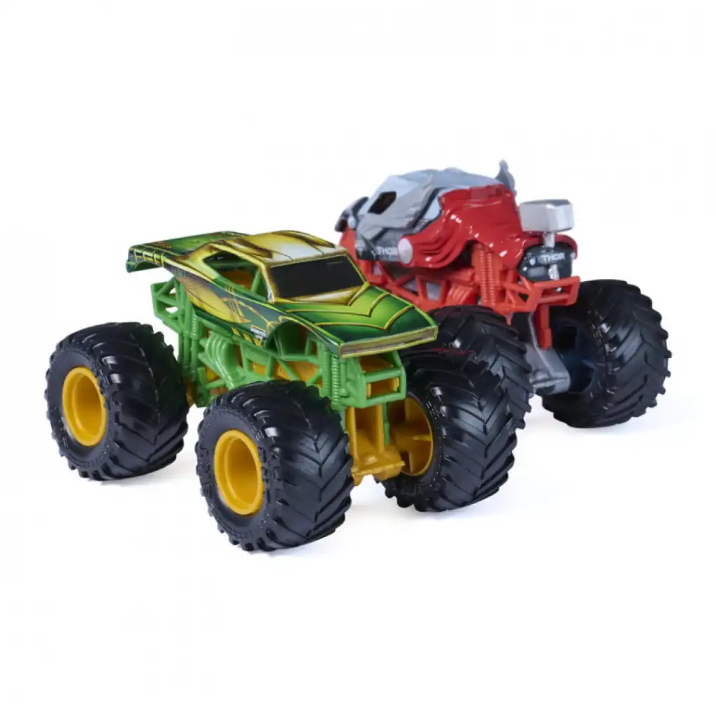 Einzigartige Verbindung von Marvel-Helden und der Welt von Monster Jam.