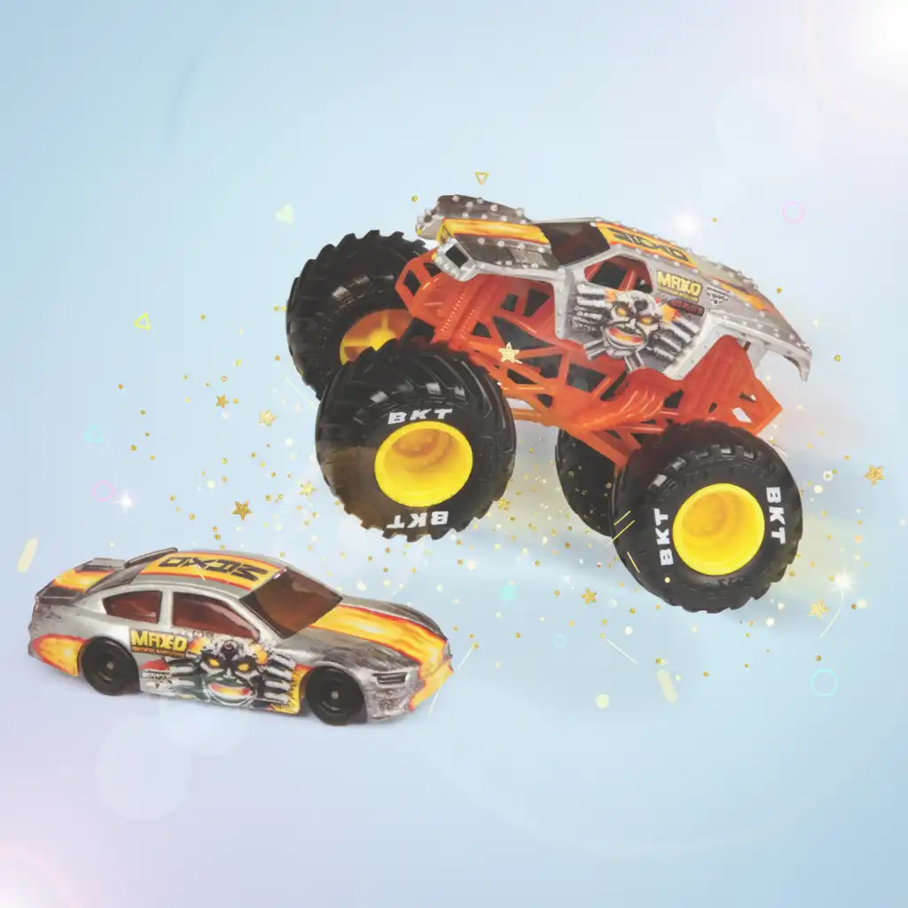 Bereit für sofortige Rennen und Stunttricks.