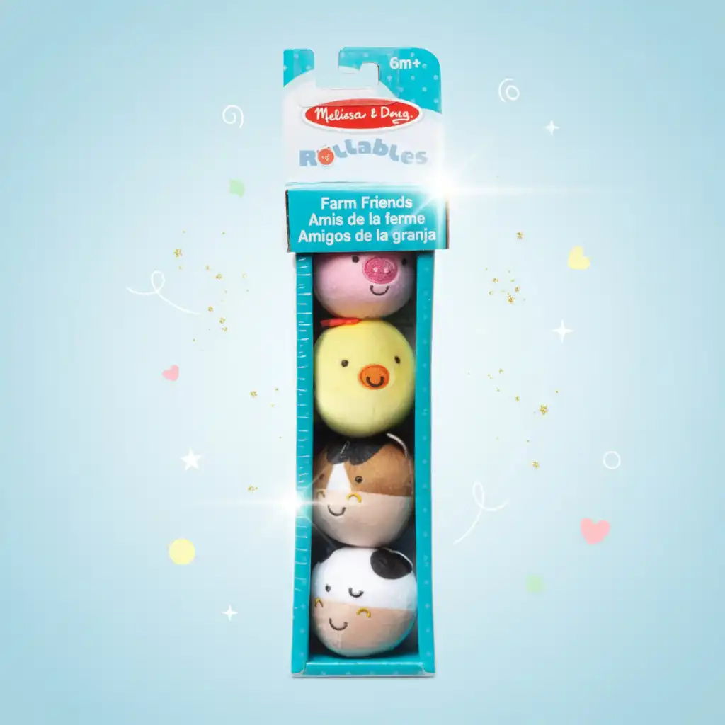 Erleben Sie fröhliches Rollen mit weichen Tierchen bei jedem Schritt.