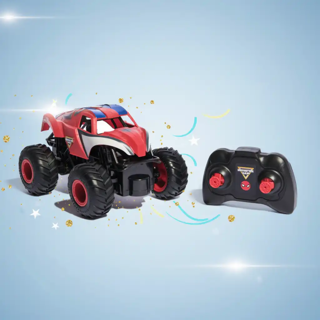 Erlebe heldenhafte Missionen mit dem ferngesteuerten Spider-Man Truck.