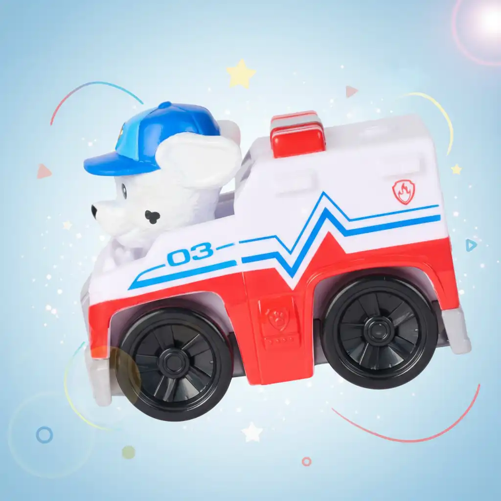 Entdecken Sie endlose Möglichkeiten für kreatives Spielen mit einem funktionalen Rettungsfahrzeug.