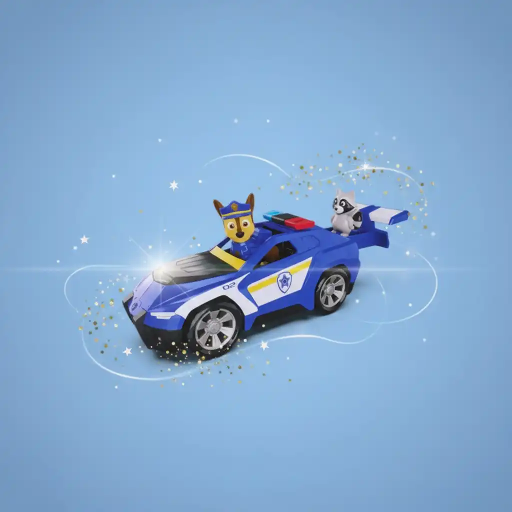 Präzise gestaltetes Chase Fahrzeug mit funktionalen Details fürs Spiel.