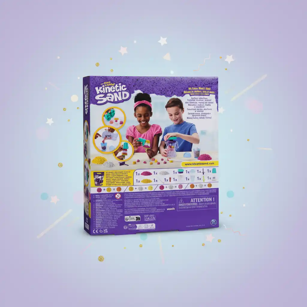 Detailverarbeitung von Mix und weiche Textur des originalen kinetischen Sands.