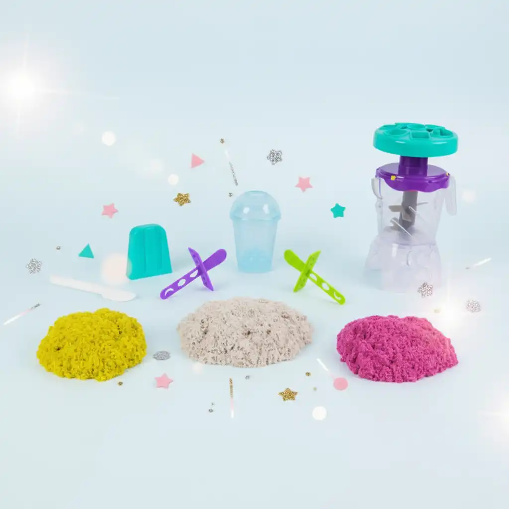 Entspannendes sensorisches Erlebnis mit Sand, der niemals austrocknet.