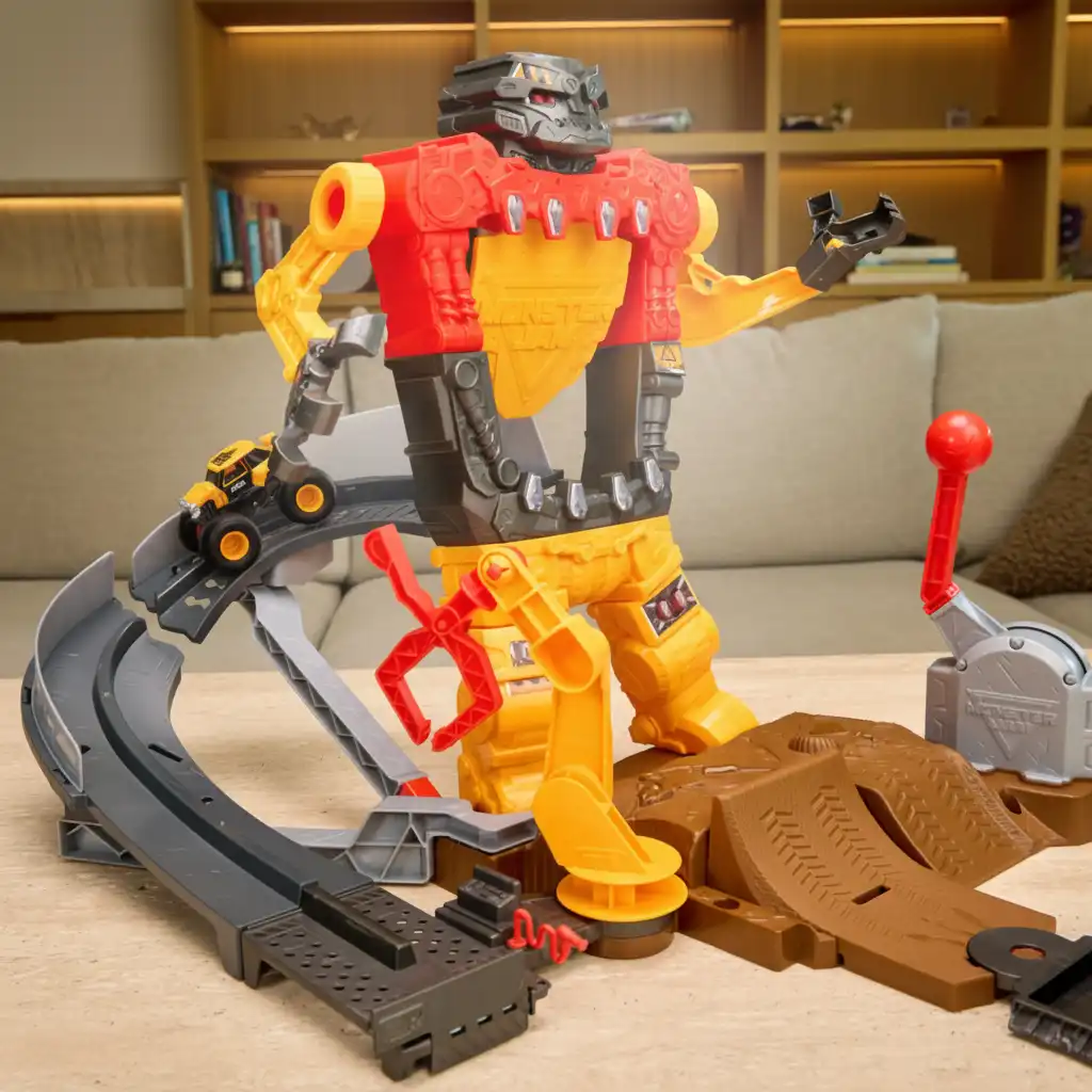 Verbessere dein Ziel mit dem verstellbaren Monster Jam Werfer.