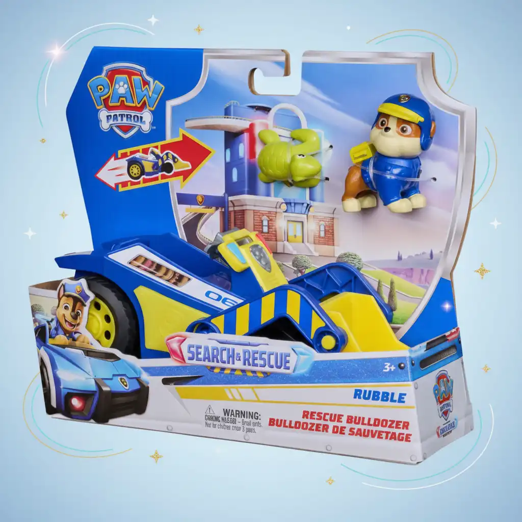 Erlebe spannende Rettungsmissionen mit Rubble und der Schildkröte.